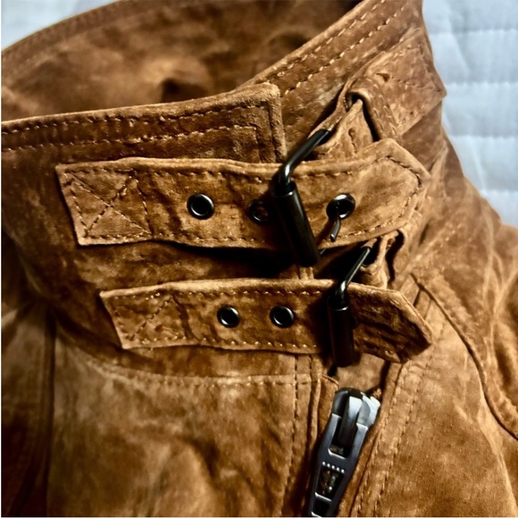 Free People x blankny suede Ranch Chores Weather Jacket coat Yellowstone leather - Picture 7 of 9